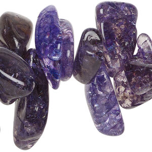 Ice flake quartz 1pkg1, Hawaiian chip bead 15.5-16 inch extra-large