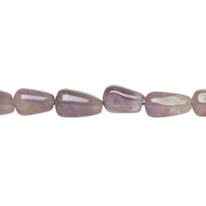 Amethyst 1pkg1, uneven teardrop bead natural, 13 inch 7x5mm-10x6mm