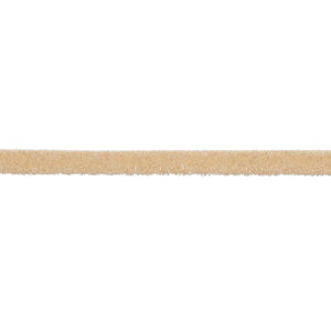 Cord, velveteen and rubber, tan, 3mm round with 1-1.5mm hole. Sold per pkg of 5 feet.