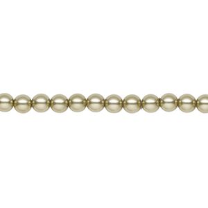 Pearl 600pk light green, Preciosa Czech crystal 4mm round