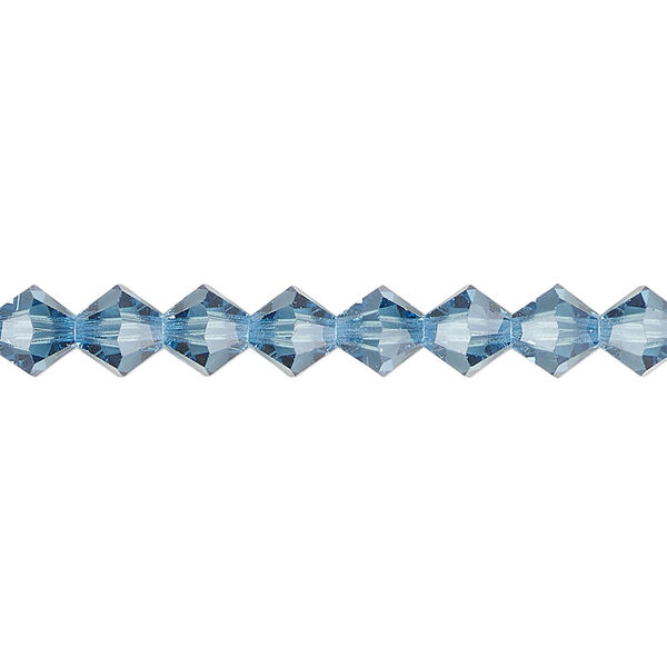 Bead 1pkg144 Malibu blue, Preciosa Czech crystal, 6mm bicone image number 0