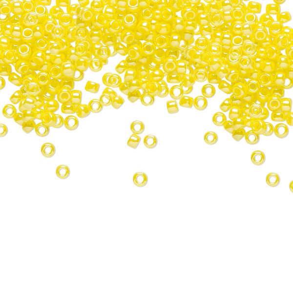 Seed bead, TOHO BEADS&reg;, glass, pkg/250g, #11 round, opaque luster dandelion (TR-11-128). image number 0