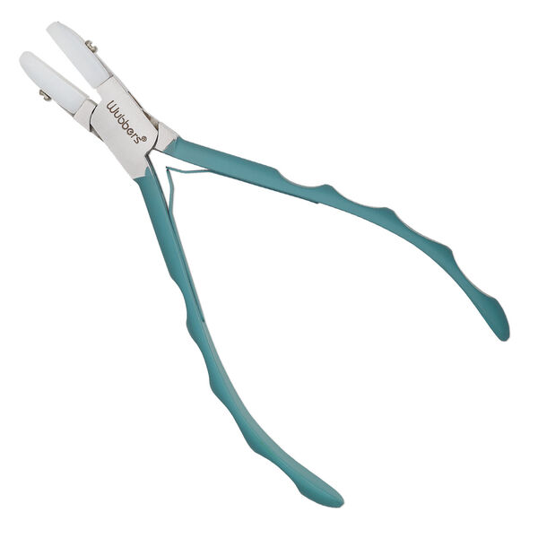 Pliers, Wubbers&reg; ProLine, flat-nose, steel / rubber / nylon, turquoise green, 5.75 inches. image number 0