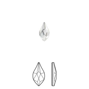 Flat back 12pk crystal foil back, Crystal Passions&reg; 10x5mm flame 2205