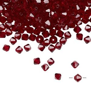 Bead 720pk Siam, Preciosa Czech crystal 4mm bicone