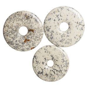 Grey feldspar 1pkg3, undrilled donut focal natural mix 40-45mm