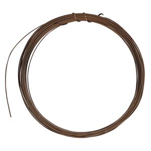 Wire, ParaWire&trade;, vintage bronze-finished copper, half-round, 21 gauge. Sold per 7-yard section.