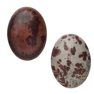 Limestone 1pkg2, calibrated oval cab Crazy Horse&trade; stone 30x22mm