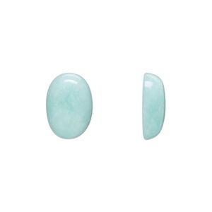 Amazonite 1pkg1, calibrated oval cab natural 14x10mm