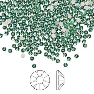 Flat back 1440pk Caribbean Sea foil back, Preciosa MAXIMA Czech crystal hotfix rhinestone 1.9-2.1mm chaton rose round SS6