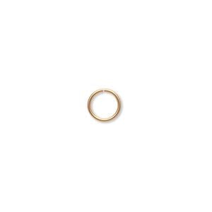 Jump ring 1pkg500 gold-plated, 7mm round, 20 gauge / 5.5mm inside diameter / brass