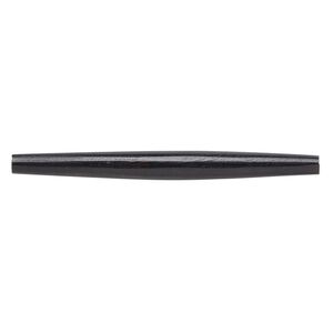 Bead, horn (dyed), black, 76x6mm-76x8mm hand-cut hairpipe, Mohs hardness 2-1/2. Sold per pkg of 12.