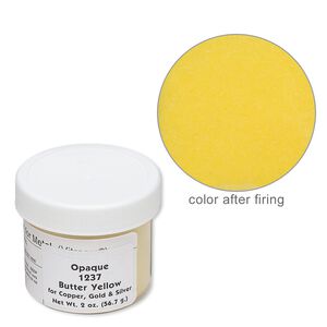 Enamel, Vitrearc&copy;, pkg/2-ounce jar, opaque butter yellow, (1237).
