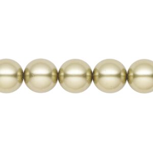 Pearl 10pk light green, Preciosa Czech crystal 10mm round