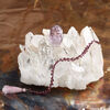 Rhodolite garnet 1pkg1, hand-cut top-drilled faceted puffed teardrop bead, natural 8 inches 4mm image number 0
