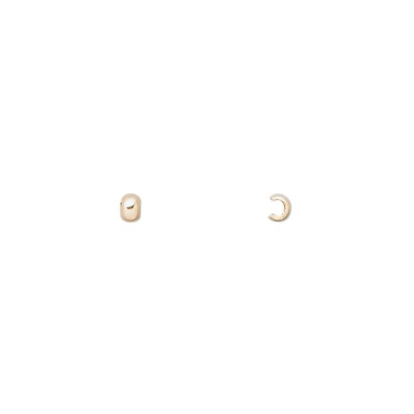 Crimp cover, 12Kt gold-filled, 2.5mm. Sold per pkg of 10. image number 0