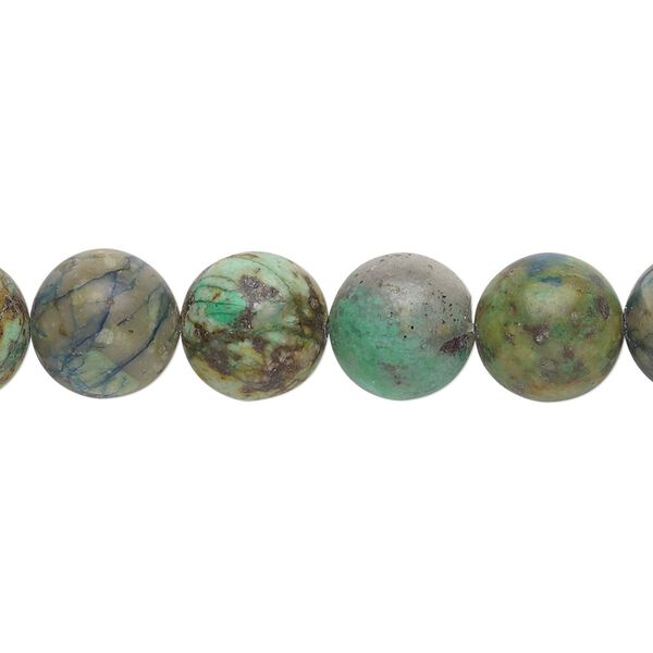 Chrysocolla 1pkg1, round bead 15.5-16 inch 10mm image number 0