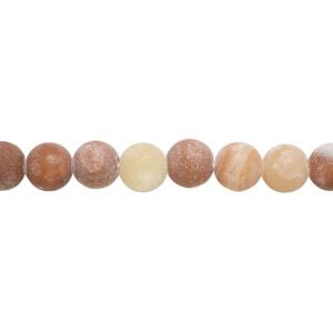 Red Italian "onyx" 1pkg1, matte round bead 15 inch 6-7mm