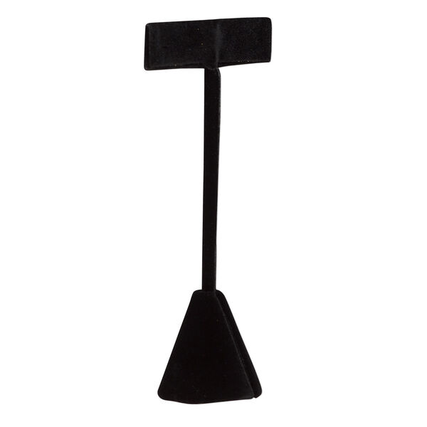 Display, earring, velvet, black, 4-1/2 x 2-1/2 x 1 inches. Sold individually. image number 1