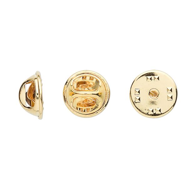 Tie tac clutch 1pkg10 gold-plated brass image number 0