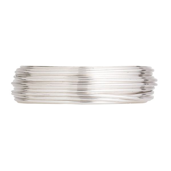 Wire, Argentium&reg; silver, half-hard, round, 20 gauge. Sold per pkg of 5 feet. image number 0