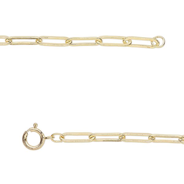 Chain 1pkg1 14Kt gold-filled cable, 2.9mm long / springring clasp, 18 inch image number 0