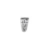 Bail, ice-pick, antiqued sterling silver, 12x8mm double-sided shield with open filigree, 10mm grip length. Sold individually. image number 0