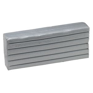 Polymer clay, Sculpey&reg; PREMO, silver. Sold per 8-ounce bar.