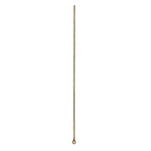 Head pin 1pkg10 gold-plated, 2 inch / 1.5mm ball tip, 23 gauge brass antique