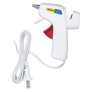 Mini hot glue gun 1pkg1 Ad tech&trade; Hi Temp&trade;, multicolored, 120 volts 10 watts 4.5x4.25 inch with built-in stand.