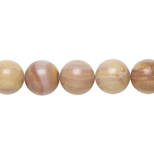 Autumn hickoryite 1pkg1, polished round bead natural 15.5-16 inch 10mm