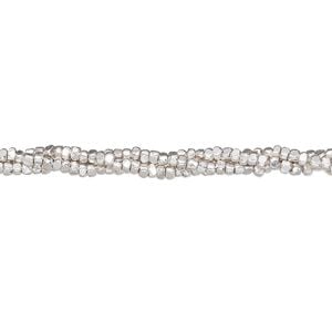 Bead 1pkg1 sterling silver, 2mm nugget, 16 inch Hill Tribes