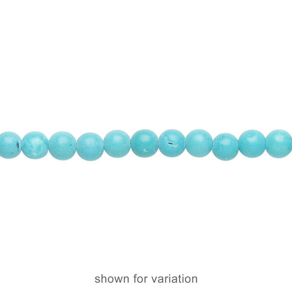 Magnesite 1pkg1, round bead 15.5-16 inch 3mm image number 1