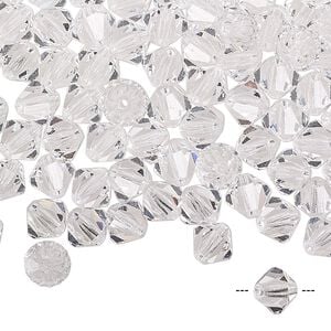 Bead 144pk crystal, Preciosa Czech crystal 6mm bicone
