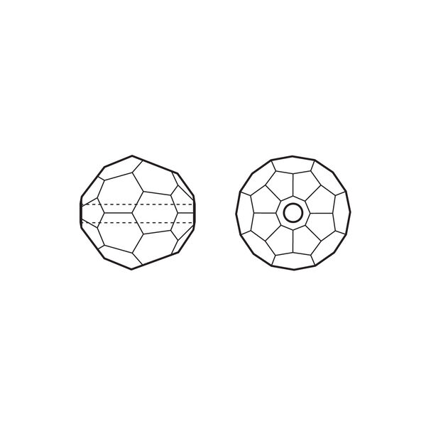 Bead 1pkg288 crystal urban grey, Swarovski&reg;, 8mm round 5000 image number 1