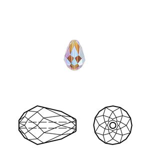 Bead 144pk light Colorado topaz shimmer 2X, Swarovski&reg; 9x6mm teardrop 5500