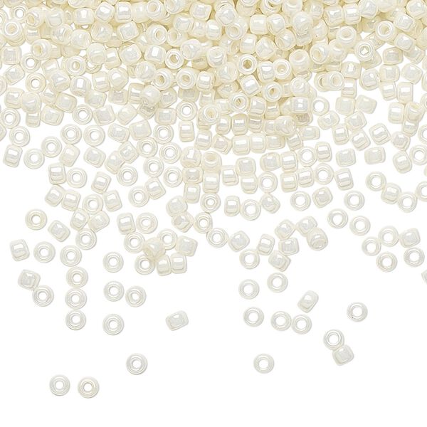 Seed bead, TOHO BEADS&reg;, glass, pkg/250g, #11 round, opaque luster Navajo white (TR-11-122). image number 0