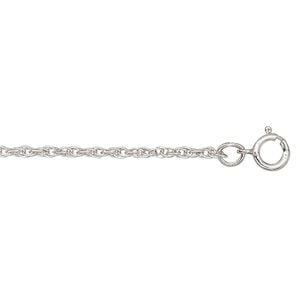 Chain 1pkg1 sterling silver rope, 1.5mm triple / mixed clasp, Gossamer&trade; 18 inch