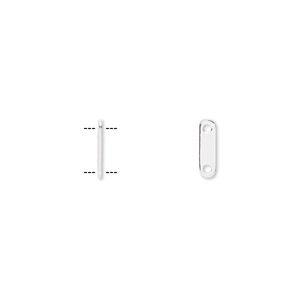 Spacer bar, sterling silver-filled, 9x2.5mm 2-strand, fits up to 5.5mm bead. Sold per pkg of 10.