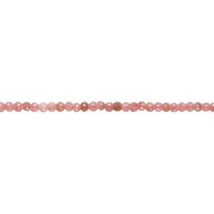 Rhodochrosite 1pkg1, faceted round bead natural 15.5 inch 1.9-2.2mm