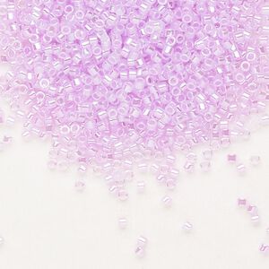 Seed bead, Delica&reg;, glass, pkg/250g, #11 round, opaque inside dyed color luster light orchid (DB-0248).