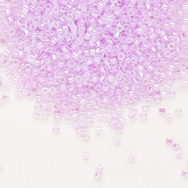 Seed bead, Delica&reg;, glass, pkg/250g, #11 round, opaque inside dyed color luster light orchid (DB-0248). image number 0