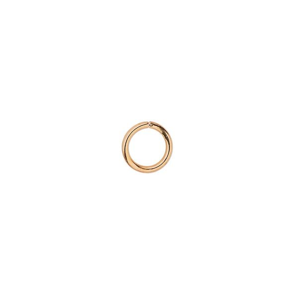 Jump ring 1pkg1000 gold-plated, 8mm round, 16 gauge / 5.4mm inside diameter / brass image number 0