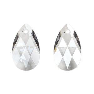 Drop 1pkg96 crystal urban grey, Swarovski&reg;, 22x13mm pendant pear 6106