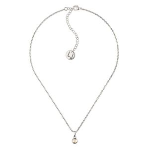 Necklace, Everyday Jewelry&trade;, Crystal Passions&reg; and silver-plated "pewter", light Colorado topaz, 7.5mm round, 16 inches with 2-1/2 inch extender chain and lobster claw clasp. Sold individually.