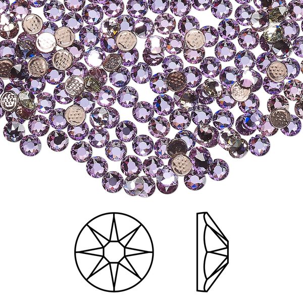 Flat back 1440pk crystal vitrail light foil back, Swarovski&reg; hotfix 3-3.2mm round SS12 2078 image number 0