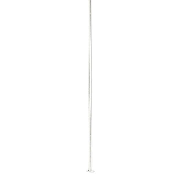 Head pin 1pkg500 silver-plated, 3 inch, 21 gauge brass image number 0