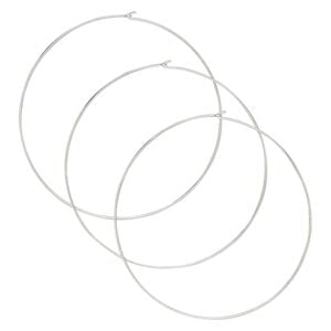 Neckwire, silver plate steel, 1.5mm wide, 16 inches. Sold per pkg of 3.