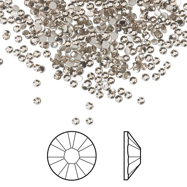 Flat back 1440pk greige foil back, Swarovski&reg; 1.7-1.9mm rose round SS5 2058 image number 0