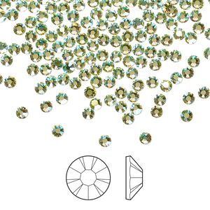 Flat back 1440pk limecicle AB foil back, Preciosa MAXIMA Czech crystal rhinestone 2.5-2.7mm chaton rose round SS9